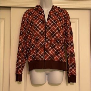 Cato rust and brown zip up hoodie. Size L.